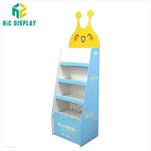 Estante de exhibición de cartón plegable personalizable para organizar gorras de béisbol camisetas ropa y suministros para mascotas Unidad de exhibición - Product Image 2