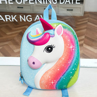 Sac à dos imperméable en EVA pour enfants, licorne 3D, en Polyester, léger, respirant, sacs de voyage scolaires pour enfants, fermeture éclair de grande capacité
