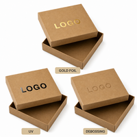 Boîte d'emballage en kraft écologique avec logo personnalisé, vente en gros, biodégradable, certifiée, recyclable, prix d'usine