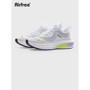 Chaussures de course sur route pour femmes FOXA, empeigne en mesh blanc, semelle extérieure en caoutchouc, semelle intermédiaire en EVA, légères et respirantes pour l'été - Product Image 3
