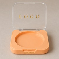Yuecai Square Étui compact de maquillage vide en plastique transparent pour fard à joues, bronzer et illuminateur, couleur unie, 5g, Vente en gros
