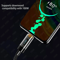 Tren kabel Data telepon pengisian cepat kabel kepang USB tipe-c 100W PD 27W untuk penggunaan komputer Printer
