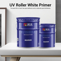 Revêtement liquide brillant plus épais Vernis UV pour cintres métalliques Peinture professionnelle blanche à rouleau UV pour profilés en aluminium