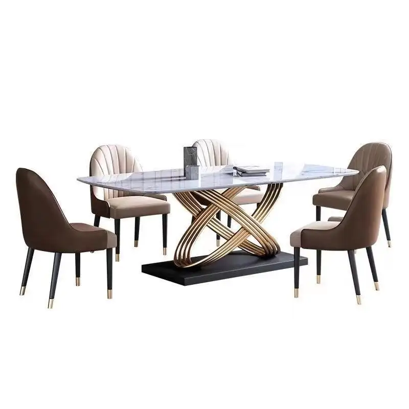 Conjunto de mesa de móveis, conjunto de 6 cadeiras da sala de jantar da moda premium