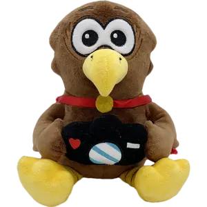 Nouveau jouet en peluche de hibou créatif en peluche Animal en peluche jouet doux petit hibou avec caméra jouets pour enfants