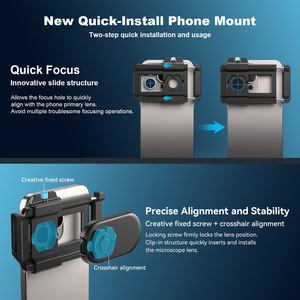 Lente de Microscopio para Teléfono Inteligente Apexel con Nuevo Molde, Aumento de 100X, con Luz <span class=keywords><strong>LED</strong></span> UV y CPL, Lentes Macro de Bolsillo - Product Image 4