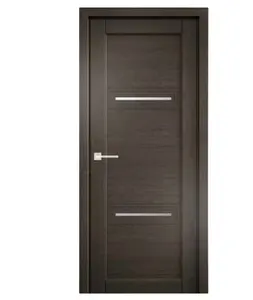 Grosir Murah Sederhana MDF Veneer Kayu Interior Pintu Kamar Rumah Daun Tunggal Kayu Ayunan Internal Pintu