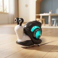 Jouet robot escargot électrique mécanique en plastique avec lumière, musique et rotation cardanique, jouet éducatif pour bébés de 0 à 3 mois