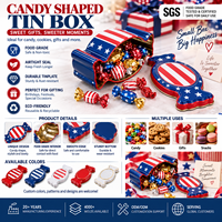 Boîtes d'emballage en étain recyclables personnalisées pour bonbons et biscuits, boîte en métal pour bonbons et chocolat
