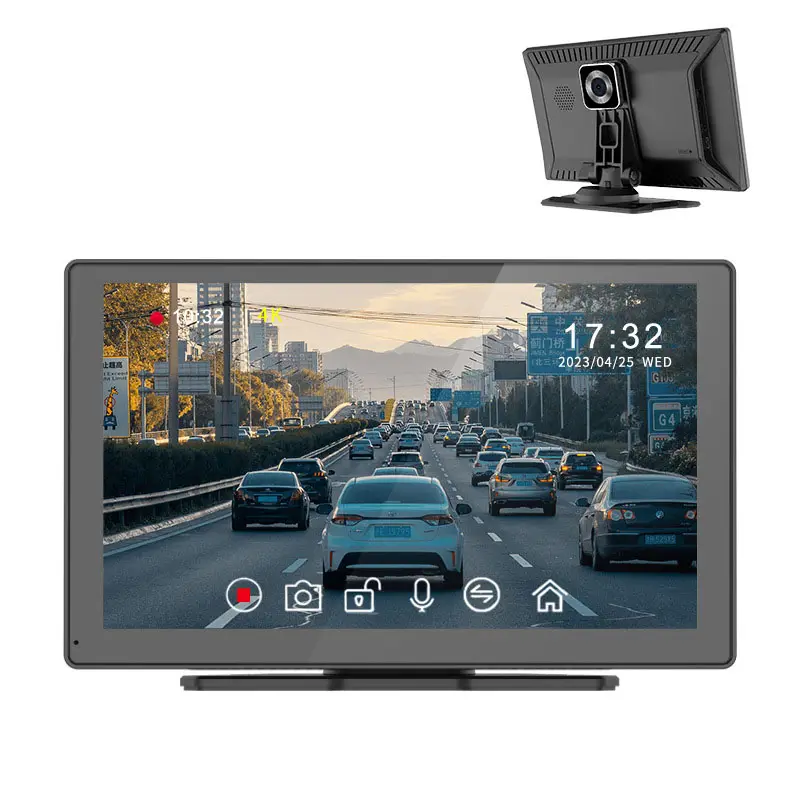 Dash Cam Không Dây Carplay Phía Trước Và Phía Sau Kép Ghi Âm Xe Hệ Thống Định Vị 4K Xách Tay Android Tự Động Xe Chơi