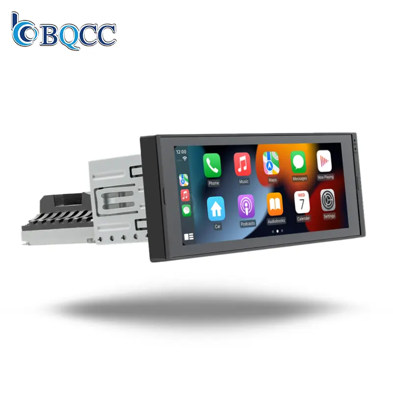 BQCC 6.68 "1DIN 범용 IPS HD 스크린 자동차 스테레오 안드로이드 13 WiFi GPS 무선 카플레이 RDS 미디어 플레이어
