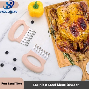 Parrilla divisora <span class=keywords><strong>de</strong></span> carne Manual <span class=keywords><strong>de</strong></span> acero inoxidable multifunción duradera resistente al calor, tenedor <span class=keywords><strong>de</strong></span> pollo para barbacoa al aire libre y Camping - Product Image 6