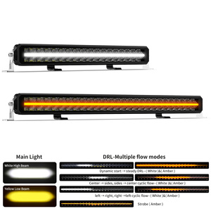 Barre lumineuse LED anti-éblouissement pour voiture, camionnette, semi-remorque, double couleur avec DRL, 12V 24V, pour camions Iveco - Product Image 1