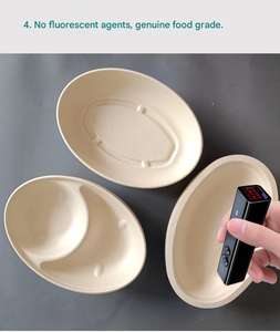 Envase de Alimentos Desechable de Bagazo de 1000ml con Tapa, Apto para Microondas, para Ensaladas y Comida para Llevar - Product Image 5