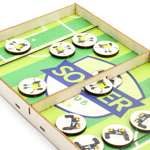 <b>Mini</b> <b>Table</b> Foosball Game 9mm MDF DIY Desktop Soccer Toy For Kids And Families - Product Image 1