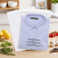 Sac en plastique transparent à fermeture éclair pour vêtements, vente en gros, pochette d'emballage transparente pour vêtements
