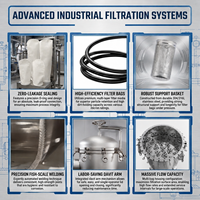 Boîtier de filtre liquide multi-sacs OEM en acier inoxydable SS304 SS316L avec paniers amovibles pour les usines de traitement de l'eau, de l'huile, des produits chimiques et alimentaires