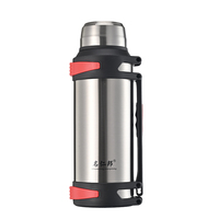 Termo de Acero Inoxidable de Gran Capacidad, 4000 ml, Aislado al Vacío, con Asa y Correa, Libre de BPA, Diseño Personalizable, Mantiene la Temperatura por 24 Horas