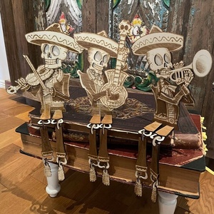 Bán buôn phong cách mới Bộ xương bằng gỗ trang trí nội thất cho Halloween hoàn hảo cho kệ <span class=keywords><strong>s</strong></span>ách hoặc quầy bar hiển thị - Product Image 6