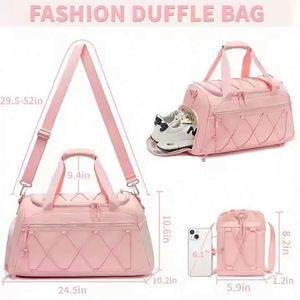 Sac de sport personnalisé grande capacité avec compartiment à chaussures, échantillon gratuit, pour femme, voyage et sport - Product Image 3