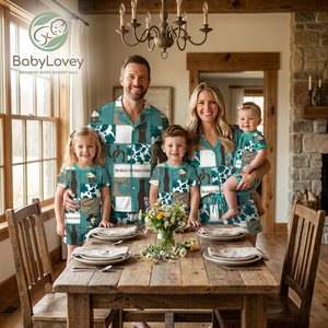 Babylovey - Pijamas de Bambú Personalizadas con MOQ Bajo para Mamá e Hija, Ropa de Dormir Suave a Juego para Madres e <span class=keywords><strong>Hijas</strong></span> - Product Image 5