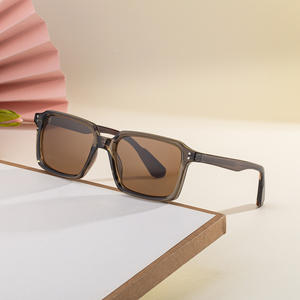 Lunettes de soleil carrées ZT-99307 pour hommes, protection UV400, verres PC, monture en plastique et métal, couleur noire, protection solaire classe 2 - Product Image 5