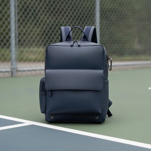 Structured Italian-PU Pickleball <b>Backpack</b> with Magnetic Shoe Pouch Holds 2 Paddles Italian-Look Smooth Custom Logo Wholesale - Product Image 3