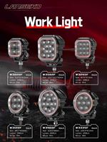 Haute qualité 4.5 pouces carré LED lumière de travail 2850LM faisceau ponctuel avec connecteur d'extrémité de câble pour 12V 24V voiture camion remorque LED lumières