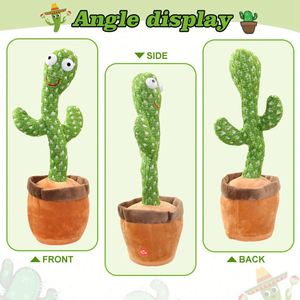 Jouets en peluche électroniques en plastique, cactus dansant avec fonctions de répétition de chant, de luminescence et de torsion, 32x12cm, pour les enfants de 5 à 7 ans - Product Image 5