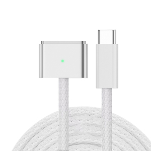 Câble USB magnétique de type C de haute qualité, 2 m, 140 W, 28 V/5 A, charge rapide, gaine en nylon, garantie de 12 mois pour les appareils Macbook, blindé - Product Image 1