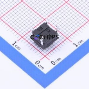 TC-6610F-5-260G Tactile Switch Through hole Component (THT),6x6mm Switch Single Pole Single Throw Round Button 2.6N Through Hole - Product Image 2