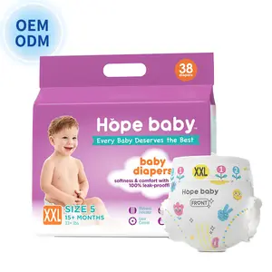 Fabricação por atacado de fraldas descartáveis altamente absorventes, fraldas macias para bebês recém-nascidos, proteção contra vazamentos
