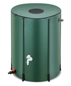Système de collecte d'eau de baril de pluie noir de bâche de PVC anti-fuite
