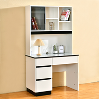 Bureau d'étude moderne de luxe blanc robuste pour enfants avec tiroirs de rangement et plateau en verre trempé - Poste de travail durable pour ordinateur portable à domicile OEM/ODM