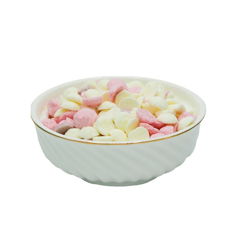 Meiyi Factory Direct High Calcium Probiotics Freeze-Dried Yogurt Soluble Beans Original Strawberry Blueberry Flavored Food