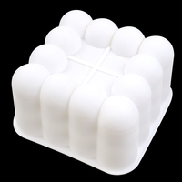 Moule à gâteau en silicone carré unique, petit format, résistant aux hautes températures, pour base de pain, réutilisable, échantillon gratuit usine 1374