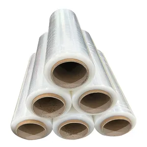 PE Clear Good Quality Heavy Duty Plastic Strong Self Adhesive Pallet Wrapping Stretch Film Roll