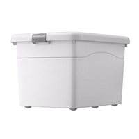 Boîtes de rangement en plastique empilables, boîtes de rangement couvertes, boîtes de rangement de grande capacité, boîtes de rangement de jouets