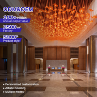 Lustre suspendu personnalisé en fibre optique PMMA pour centre commercial, lampe LED de suspension pour atrium et magasin de marque