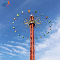 Attraction populaire de parc d'attractions : Manège volant à sensations fortes, manège de fête foraine extérieur, Tour volante personnalisée à vendre
