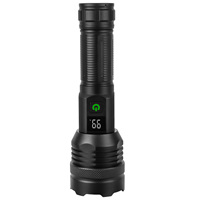 Usine Affichage Numérique Puissance Zoom Télescopique En Alliage D'aluminium Usb Rechargeable 60w Blanc Led Torches Lumières Lampe De Poche Tactique
