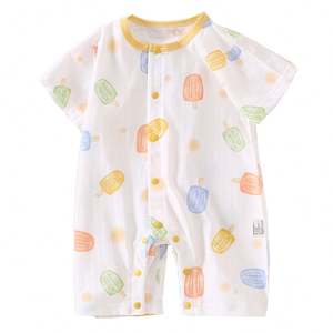 Kleinkind Jungen T-Shirts Hemden Oberteile Strampler Baumwolle Sommer Dünner Schnitt Neugeborenen-Strampler Krabbel-Kleidung Anyang Babykleidung - Product Image 4