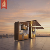 Armoires de luxe au design personnalisé avec barbecue, pour jardin, patio, balcon, abri de cuisine en acier inoxydable, cuisine extérieure