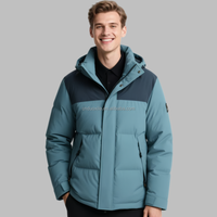 Vestes en duvet de canard pour hommes, personnalisées, écologiques, imperméables, respirantes, décontractées, pour le sport, la chasse en plein air, style bomber, à capuche, en velours, 90% duvet de canard