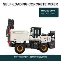 Camion malaxeur à béton autochargeur 110KW avec moteur à essence pour projets d'infrastructure