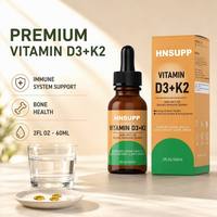 Gouttes liquides de vitamine D3 + K2, complément oral D3 K2 pour adultes pour améliorer le système immunitaire, non destiné aux nouveau-nés ou aux femmes enceintes