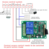Télécommande et émetteur de moteur à courant continu 12V, module 433 MHz pour ouvre-rideau