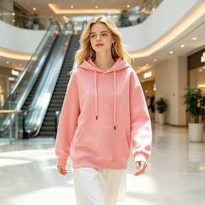 Sudadera con Capucha Extra Grande para Mujer, Transpirable, con Logotipo Personalizado, 100% Algodón Tejido, Color Sólido, Bolsillos, Corte Regular, Otoño - Product Image 5