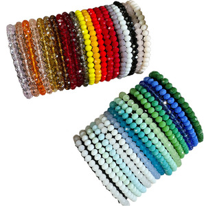 Femme verre cristal perlé Bracelet à la mode coloré corde Distance Wrap femmes filles <span class=keywords><strong>Style</strong></span> chrétien - Product Image 1
