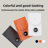 Batterie externe magnétique portable 10000 mAh avec chargeur sans fil, télécommande Bluetooth pour déclencheur d'appareil photo et support de téléphone pour créateurs de contenu